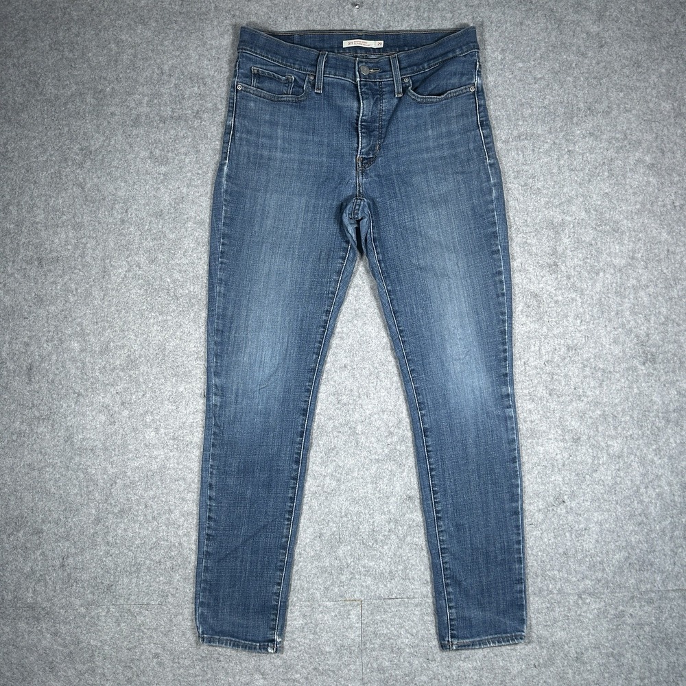 Levis 311‎ Denim Jeans Women's Size 29(30x29) Light Wash Blue Shaping Skinny